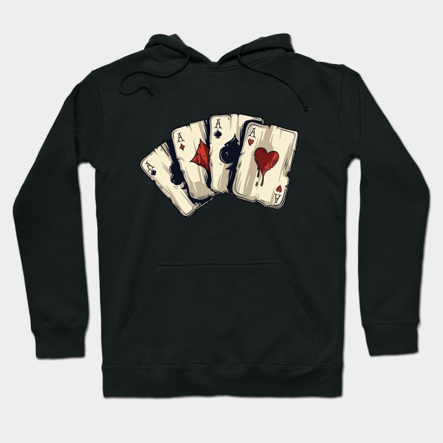 Playing Cards Poker Design Hoodie by Aka.V.E